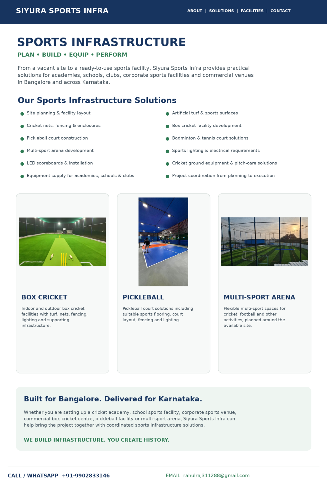 SPORTS INFRASTRUCTURE